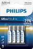 Philips Batterijen Aaa Ultra Alkaline Lr03 4 Stuks