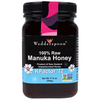 100% Raw Manuka Honey Kfactor 12 (500 Gram)   Wedderspoon Organic