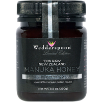 100% Raw Manuka Honey Kfactor 22 (250 Gram)   Wedderspoon Organic