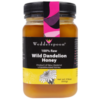 100% Raw Wild Dandelion Honey (500 Gram)   Wedderspoon Organic