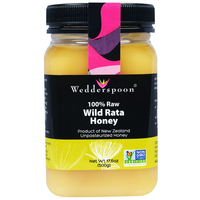 100% Raw Wild Rata Honey (500 Gram)   Wedderspoon Organic