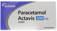 Paracetamol Supp 500mg Actavis 10st