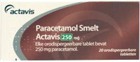 Actavis Paracetamol Smelt 250 20stuks