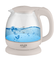 Adler Waterkoker Glas Elektrisch 1,0l   Ad 1283c