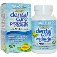 Adult Dental Care Probiotic With M18   Natural Peppermint Flavor (60 Lozenges )   Nature's Plus