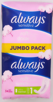Always Ultra Sensitive Normal Maandverband Jumbo Pack   34 Stuks