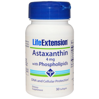 Astaxanthin With Phospholipids 4 Mg (30 Softgels)   Life Extension