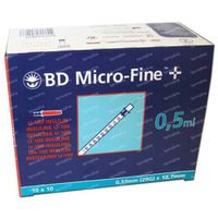 Bd Microfine+ Insuline Spuit 0.5ml 29g 12.7mm 100 Stuks