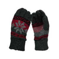 Gebreide Nordic Handschoenen Rood