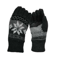 Zwart Met Grijze Warme Handschoenen