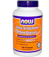 Beta Sitosterol Plant Sterols (180 Softgels)   Now Foods