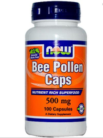 Bijen Pollen, 500 Mg (100 Capsules)   Now Foods