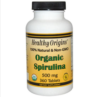 Organic Spirulina 500 Mg (360 Tablets)   Healthy Origins