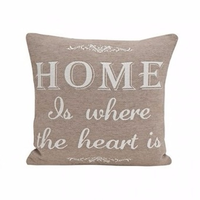 Beige Kussentje Home Is Where The Heart Is 45cm
