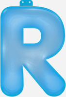 Blauwe Letter R Opblaasbaar