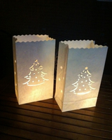 Candle Bags Wit Met Kerstboom Sjabloon