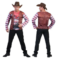 Cowboy T Shirt Voor Heren