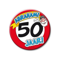 Feestartikelen Xxl 50 Jaar Verjaardags Abraham Button