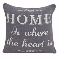 Grijs Kussentje Home Is Where The Heart Is 45cm