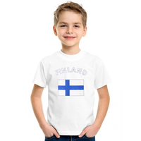 Kinder Shirts Met Vlag Van Finland