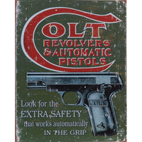 Metalen Wandplaat Colt Revolvers