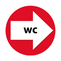 Route Aanduiding Rode Stickers Wc