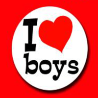 Speld Buttons Met Funny Tekst I Love Boys
