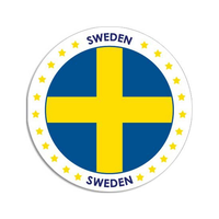 Sticker Met Zweedse Vlag