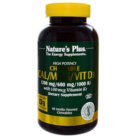 Cal/mag/vit D3 Vanilla Flavored (60 Chewable Tablets)   Nature's Plus