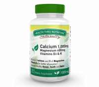 Calcium 1000 Mg And Magnesium 400 Mg With 100iu D3 & K (100 Softgels)   Health Thru Nutrition