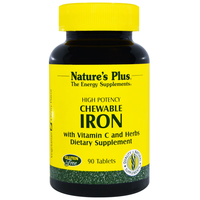 Chewable Iron, Cherry Flavor (90 Tablets)   Nature's Plus