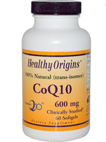 Coq10, Kaneka Q10, 600 Mg (60 Softgels)   Healthy Origins