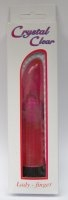 Crystal Clear Ladyfinger Pink Vibrator