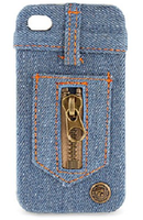 Cyp Iphone 4/4s Denim Case Blue Zipper