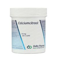 Deba Pharma Calcium Citraat 715mg 100 Capsules