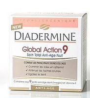 Diadermine Crème 50 Ml Global Action 9 Anti Age Nachtcrème