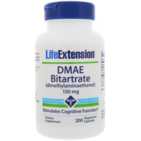 Dmae Bitartrate 150 Mg (200 Veggie Capsules)   Life Extension