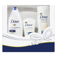 Dove Giftset Essential Nourishing + Toilettas 1st