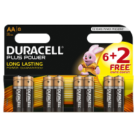 Duracell Plus Power Aa 6+2 Gratis (8st)