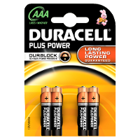 Duracell Plus Power Type Aaa Minipenlite Batterijen 1,5volt 4stuks