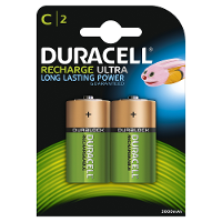 Duracell Ultra Recharge Batterij   C Baby 2 Stuks