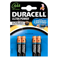 Duracell Batterij Ultra Power Type Aaa Minipenlite Lr03 Mx2400 1,5volt 4stuks