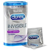 Durex Invisible Extra Dun Condooms + Extra Glijmiddel 10 Stuks