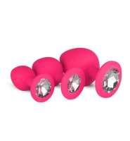 Easytoys Anal Collection Siliconen Buttplug Met Diamant   Roze (1st)