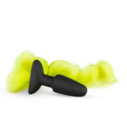 Easytoys Fetish Collection Siliconen Buttplug Met Staart   Geel (1st)