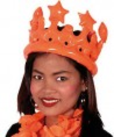 Folat Oranje Opblaasbare Kroon