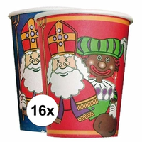 Sint En Piet Drinkbekers Van Karton 16x