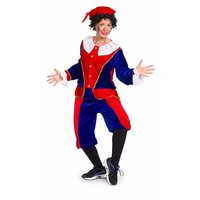 Zwarte Piet Kostuum Rood / Blauw