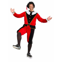 Zwarte Piet Kostuum Voor Heren Zwart/rood
