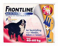 Frontline 3+1 Pipet Hond Xl 40 60kg Vlo En Teek (4st)